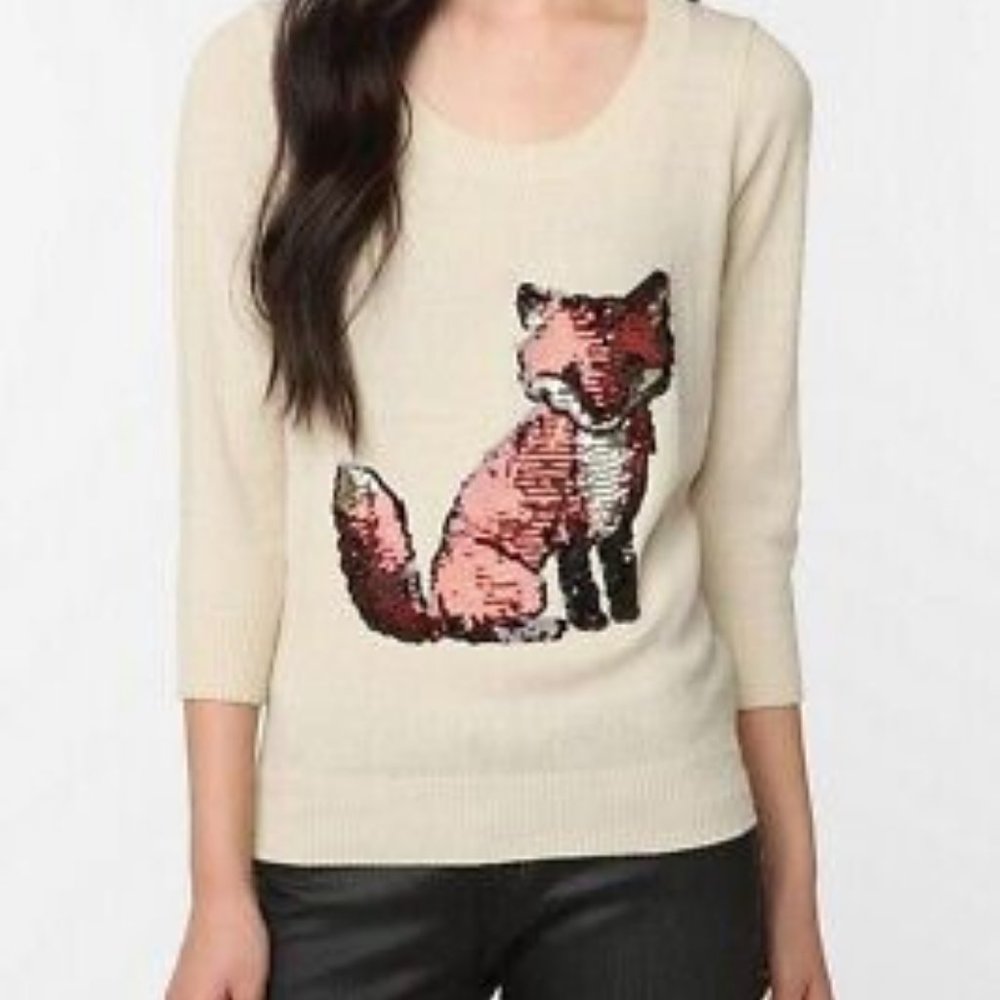 "Foxy" Sequined Sweater - Urban Outfitters (Cooperative) (M) ❧